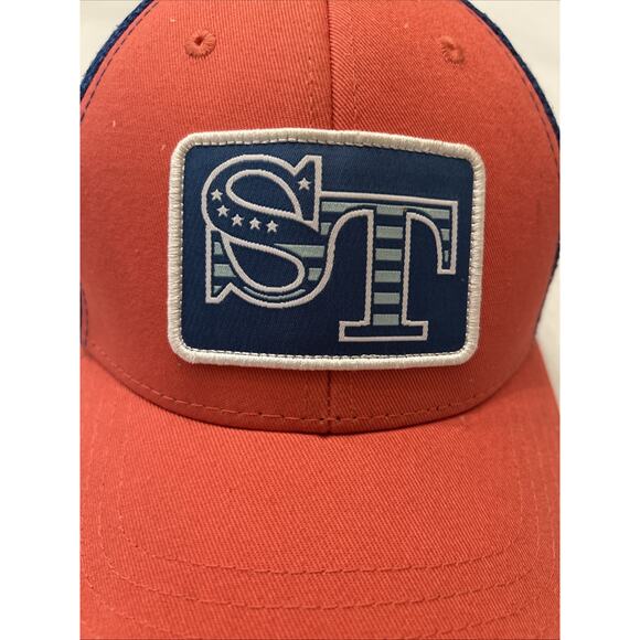 Southern Tide Trucker Hat Classic Patch Logo Blue Coral One Size - Picture 11 of 11